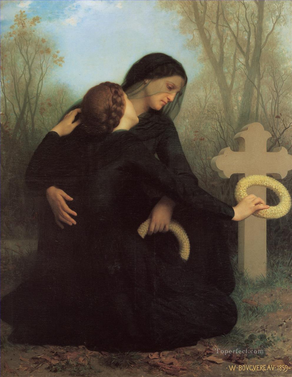 El día de la muerte Realismo William Adolphe Bouguereau Pintura al óleo
